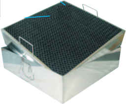 Labor-Brandschutzwanne - 450 x 450 x 120 mm - Edelstahl