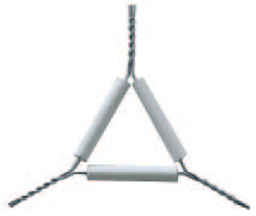 Wire Triangle - Clay Pipe Length 50 mm - Galvanized Steel